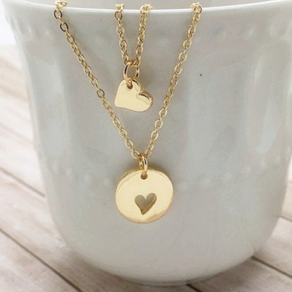 Gold Layered Heart Necklaces